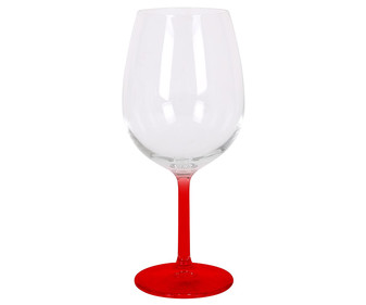 Copa de vino de vidrio con pie rojo, 0,58 litros de capacidad, ROYAL LEERDAM Jade. Copa de vino de vidrio con pie rojo, 0,58 litros de capacidad, ROYAL LEERDAM Jade.