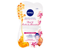 Máscarilla facial nutritiva para pieles secas y sensibles NIVEA 2 x 7.5 ml.