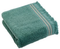 Toalla de baño grano de arroz, 100% algodón, densidad de 450g/m², color azul, ACTUEL.