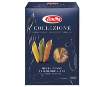 Pasta Gourmet La Collezione Mezze Penne Tricolores N.170 (Macarrones Multivegetales) BARILLA 500 g.