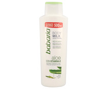 Body milk protector y reafirmante con vitamina E y aloe vera BABARIA 500 ml. Body milk protector y reafirmante con vitamina E y aloe vera BABARIA 500 ml.
