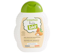 Gel para baño o ducha y champú para niños con almendra dulce bio COSMIA Kids bio 250 ml.