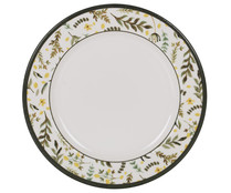 Plato llano fabricado en porcelana, 26 cm, Castroverde SANTA CLARA.