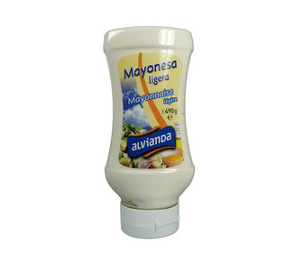 Mayonesa ligera boca abajo ALVIANDA 490 g. Mayonesa ligera boca abajo ALVIANDA 490 g.
