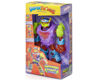 Figura articulada Superbot Fury Storm y 1 kazoom kid exclusivo, SUPERTHINGS. Figura articulada Superbot Fury Storm y 1 kazoom kid exclusivo, SUPERTHINGS.