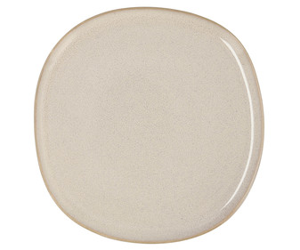 Plato llano irregular fabricado en gres, 20,2x19,7 cm, color blanco, Ikonik BIDASOA. Plato llano irregular fabricado en gres, 20,2x19,7 cm, color blanco, Ikonik BIDASOA.