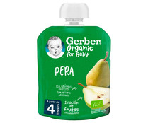 Bolsita de puré de pera, a partir de 6 meses GERBER Organic 90 g.