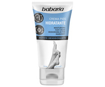 Crema hidratante para pies con aloe vera y activo desodorante BABARIA 150 ml.