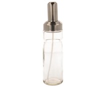 Pulverizador para aceite o vinagre fabricado en vidrio con tapa de acero inoxidable FACKELMANN.