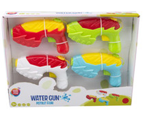 Conjunto de 4 pistolas de agua, 16 cm. ONE TWO FUN ALCAMPO.