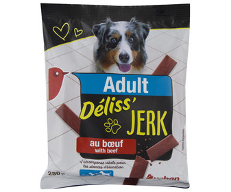 Snacks para perros adultos con sabor a buey PRODUCTO ALCAMPO 280 g. Snacks para perros adultos con sabor a buey PRODUCTO ALCAMPO 280 g.