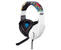 Auriculares gaming para PS4, Switch, Xbox One y PC diseño Graffiti, INDECA.