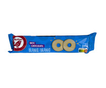 Galletas con forma de aro bañadas de chocolate PRODUCTO ALCAMPO 150 g.