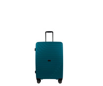 Maleta mediana rígida de color rojo de 65 cm y 8 ruedas, AIRPORT ALCAMPO.