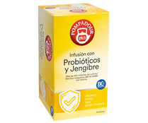 Infusión con probióticos y jenjibre POMPADOUR 15 bolsitas 26 g.