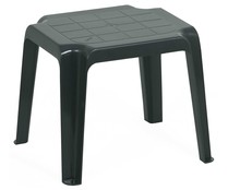 Mesa de jardín auxiliar color verde con medidas 41x36x38cm, PLASTICOS JOLUCE.