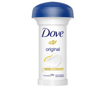 Desodorante en crema para mujer sin alcohol y con protección anti-transpirante hasta 24 horas DOVE Original 50 ml.