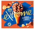 Cono de helado de chocolate blanco, con leche y negro, con virutas de chocolate blanco  EXTRÉME de Nestlé 6 x 120 ml.