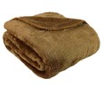 Plaid sherpa en color tabaco, 125x150 cm, ACTUEL.