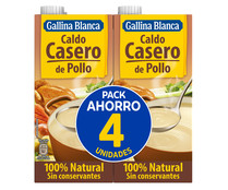 Caldo de pollo GALLINA BLANCA pack 4 uds. x 1 l.