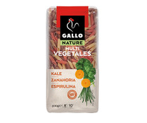 Pasta plumas multivegetales (kale, espirulina y zanahoria) GALLO NATURE 400 g.