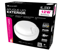 Led exterior con sensor 12W, temperatura de color 4000k luz blanca, SEVENON. Led exterior con sensor 12W, temperatura de color 4000k luz blanca, SEVENON.