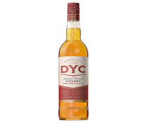 Whisky blended de 5 años y doble destilación, elaborado en España DYC botella de 70 cl.