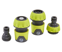 Completo ser de 2 conectores y 2 adaptadores para riego de 3/4, GARDEN STAR ALCAMPO.