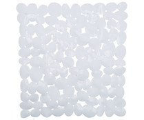 Alfombrilla de baño antideslizante color blanco 54X52CM. ACTUEL.
