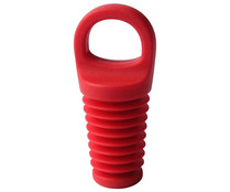 Tapón de silicona para botellas de vino, color rojo, ACTUEL.