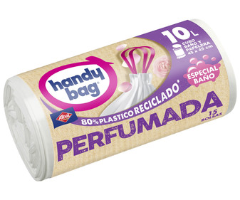 Bolsas de basura perfumadas especiales para baño HANDY BAG 15 bolsas 10 L. Bolsas de basura perfumadas especiales para baño HANDY BAG 15 bolsas 10 L.
