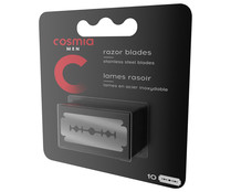 Recambio de cuchillas de acero inoxidable, para maquinilla de afeitar clásicas COSMIA 10 uds.