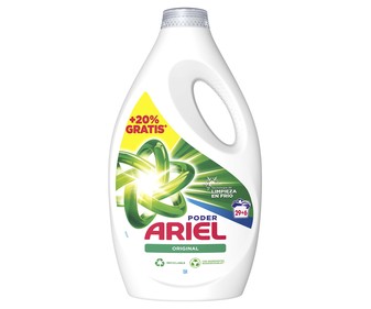 Detergente líquido ARIEL 29+6 lavados 1750 ml. Detergente líquido ARIEL 29+6 lavados 1750 ml.