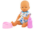 Muñeco bebé Pipí de 35cm de alto, incluye orinal y biberón, VICAM.