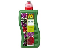 Botella de 1 litro de abono líquido especial para geránios MASSÓ GARDEN.