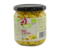 Maíz dulce al natural ALCAMPO ECOLÓGICO tarro de 215 g.