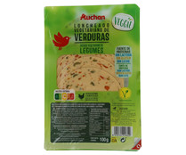 Loncheado vegetariano a base de clara de huevo con verduras y aceitunas PRODUCTO ALCAMPO Veggie 100 g.