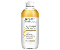 Agua  micelar en aceite GARNIER Skin active 400 ml.