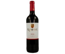 Vino tinto con denominación de origen calificada Rioja ROMERAL botella de 75 cl.