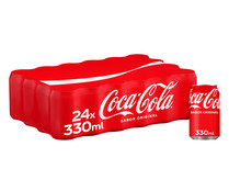 Refresco de cola COCA COLA pack 24 latas de 33 cl.