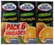 Brick zumo de naranja DON SIMÓN 6 uds x 20 cl.