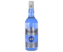 Anís seco elaborado de forma artesanal FERRI botella de 1 l.