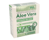 Complemento alimenticio a base de aloe vera VIVE + SALUD Y VIDA 10 uds. de 10 ml.