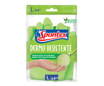 Guantes de látex y algodón, dermo resistentes talla grande 8-8 1/2  SPONTEX DERMO RESISTENTE1 par