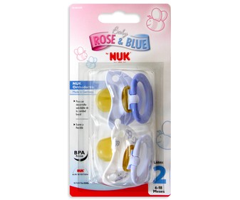 Chupete con tetina de látex, para bebés de 6 a 18 meses NUK Nukete 2 uds.