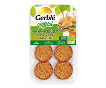 Mini hamburguesas de cabada, queso de cabra y miel ecológicas GERBLÉ 160 g.