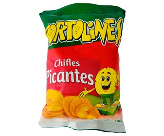Plátano frito picante TORTOLINES bolsa de 100 g. Plátano frito picante TORTOLINES bolsa de 100 g.