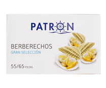 Berberechos  pequeños al natural PATRON lata de 63 g.