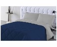 Relleno nórdico bicolor reversible para cama de 150cm, 300g/m², NATURALS, color azul marino/gris.