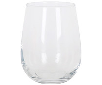 Vaso Gaia de vidrio transparente con formas redondeadas, 0,47 litros, LAV.